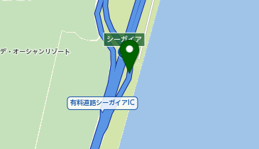 一ツ葉有料道路 シーガイアIC 上り 入口の地図画像