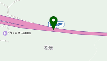 山陰自動車道 吉岡温泉IC 下り 出口の地図画像