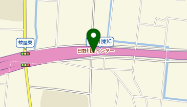 山陰自動車道 日野川東IC 下り 出口の地図画像