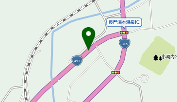 山陰自動車道 長門湯本温泉IC 上り 出口の地図画像