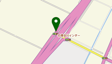 三陸沿岸道路 石巻女川IC 下り 入口の地図画像