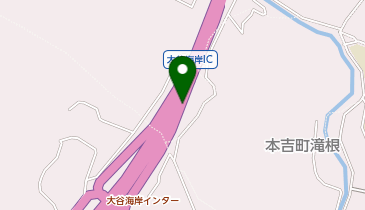 三陸沿岸道路 大谷海岸IC 上り 出口の地図画像