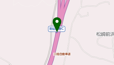 三陸沿岸道路 気仙沼港IC 下り 出口の地図画像