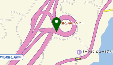 三陸沿岸道路 大船渡碁石海岸IC 上り 入口の地図画像