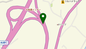 三陸沿岸道路 大船渡IC 上り 入口の地図画像