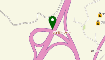 三陸沿岸道路 大船渡IC 下り 入口の地図画像