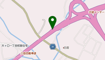三陸沿岸道路 大槌IC 下り 出口の地図画像