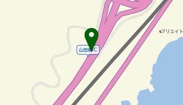 三陸沿岸道路 山田南IC 下り 出口の地図画像