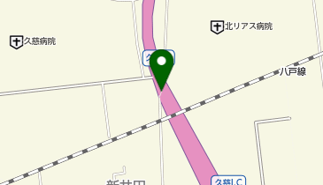 三陸沿岸道路 久慈IC 下り 入口の地図画像