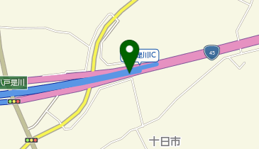 三陸沿岸道路 八戸是川IC 下り 出口の地図画像