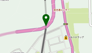 宮古盛岡横断道路 宮古港IC 上り 出口の地図画像