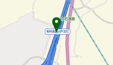 百石道路 八戸北IC 下り 入口の地図画像