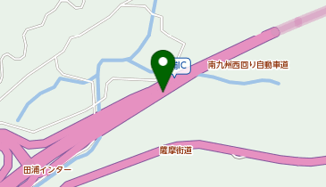 日奈久芦北道路 田浦IC 下り 出口の地図画像