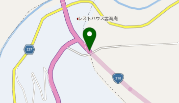 九州中央自動車道 雲海橋交差点 上り 出口の地図画像