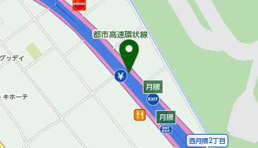 福岡高速環状線 月隈出入口 外回り 出口の地図画像