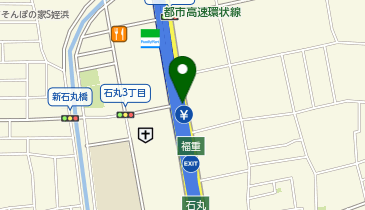福岡高速環状線 石丸入口 外回り 入口の地図画像