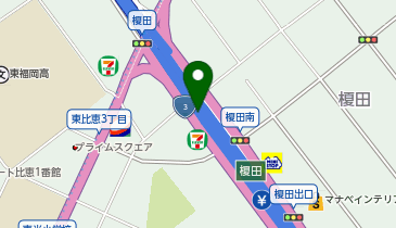 福岡高速環状線 榎田出入口 内回り 入口の地図画像