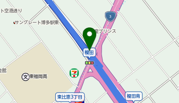 福岡高速環状線 榎田出入口 外回り 出口の地図画像