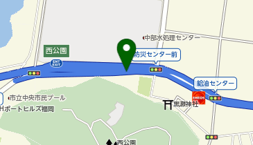 福岡高速環状線 西公園出入口 内回り 出口の地図画像