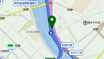 福岡高速環状線 呉服町出入口 外回り 出口の地図画像