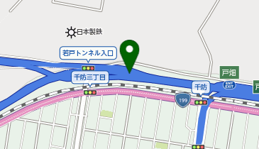 北九州高速2号線 若戸出入口 下り 出口の地図画像