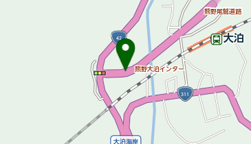 熊野尾鷲道路 熊野大泊IC 上り 入口の地図画像