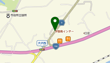 山口宇部道路 宇部南IC 下り 出口の地図画像