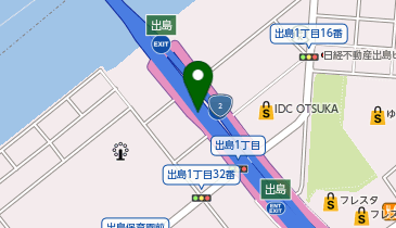 広島高速3号線 出島出入口 下り 入口の地図画像