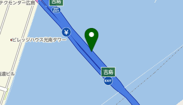 広島高速3号線 吉島出入口 上り 入口の地図画像