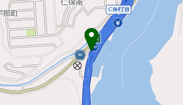 広島高速2号線 仁保出入口 上り 出口の地図画像