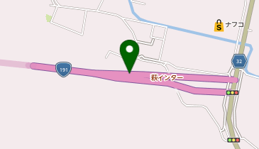 山陰自動車道 萩IC 上り 出口の地図画像