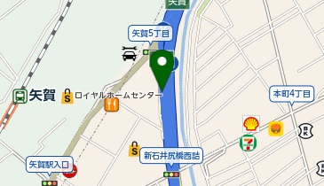 広島高速2号線 矢賀出入口 上り 出口の地図画像