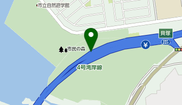 阪神4号湾岸線 貝塚出入口 北行き 出口の地図画像