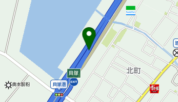 阪神4号湾岸線 貝塚出入口 南行き 出口の地図画像