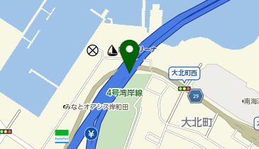 阪神4号湾岸線 岸和田南出入口 南行き 出口の地図画像