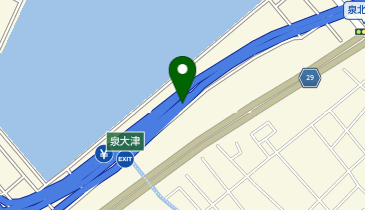 阪神4号湾岸線 泉大津出入口 南行き 出口の地図画像