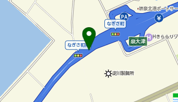 阪神4号湾岸線 泉大津出入口 南行き 入口の地図画像