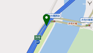 阪神4号湾岸線 浜寺出入口 南行き 出口の地図画像