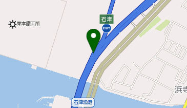 阪神4号湾岸線 石津出入口 北行き 出口の地図画像