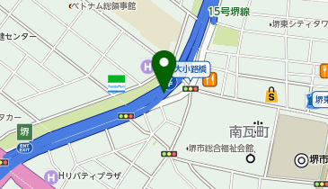 阪神15号堺線 堺出入口 下り 出口2の地図画像