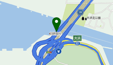 阪神4号湾岸線 大浜出入口 北行き 入口の地図画像