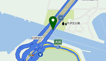 阪神4号湾岸線 大浜出入口 南行き 出口の地図画像