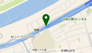 阪神6号大和川線 常磐出入口 下り 出口の地図画像