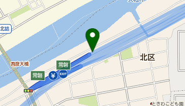 阪神6号大和川線 常磐出入口 下り 入口の地図画像