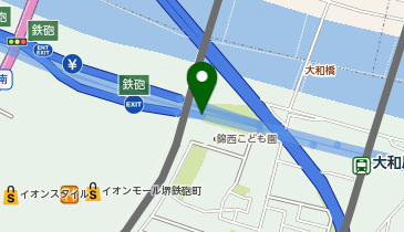 阪神6号大和川線 鉄砲出入口 上り 出口の地図画像