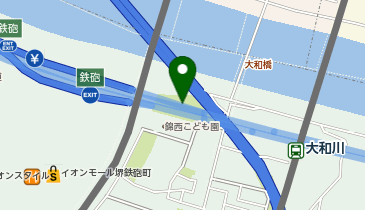 阪神6号大和川線 鉄砲出入口 下り 入口の地図画像