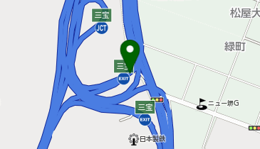 阪神4号湾岸線 三宝出入口 南行き 出口の地図画像