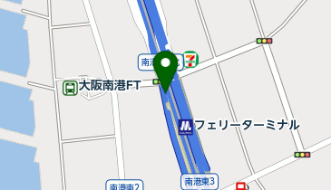 阪神4号湾岸線 南港中出入口 北行き 入口の地図画像