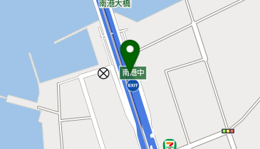 阪神4号湾岸線 南港中出入口 南行き 出口の地図画像