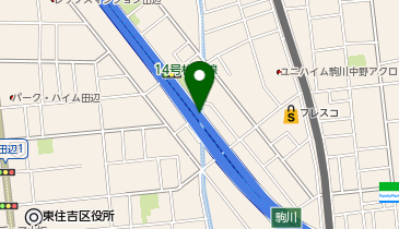 阪神14号松原線 駒川出入口 下り 出口の地図画像